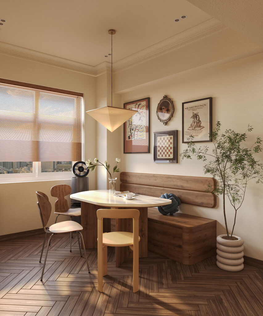 Mid-Century Modern: Không gian sống trường tồn cùng năm tháng 3 3. BAN AN 02