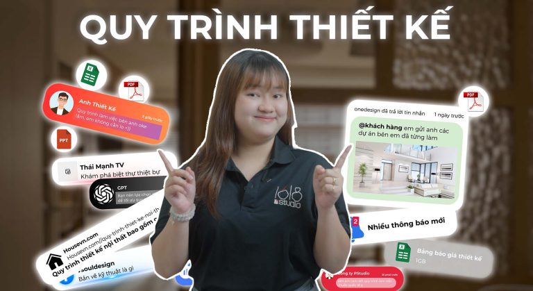 Quy trình thiết kế kiến trúc - nội thất 3 2 1